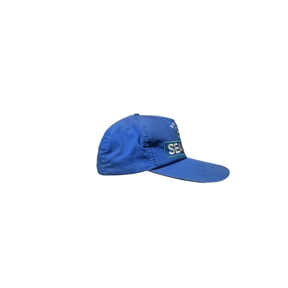 Vintage 80s Seattle Seahawks NFL Sports Specialties Script Logo SnapBack Hat Cap